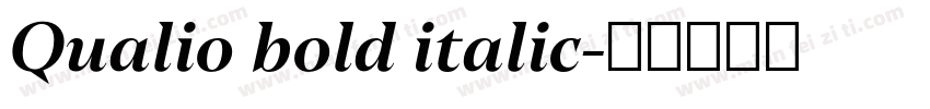 Qualio bold italic字体转换